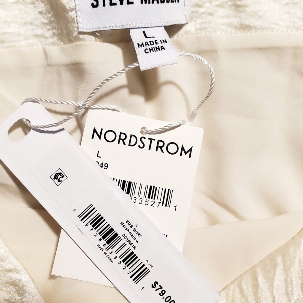 Steve Madden Slip Skirt- Cream-NWT-Size Large - Picture 4 of 9